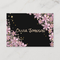 Fleurs roses florales parties scintillant pois dor