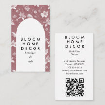 Fleurs roses uniques Photographie QR Code Arch
