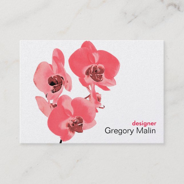Carte De Visite fleurs rouges (Devant)