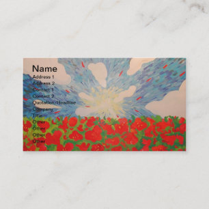 Carte de visite Fleurs rouges