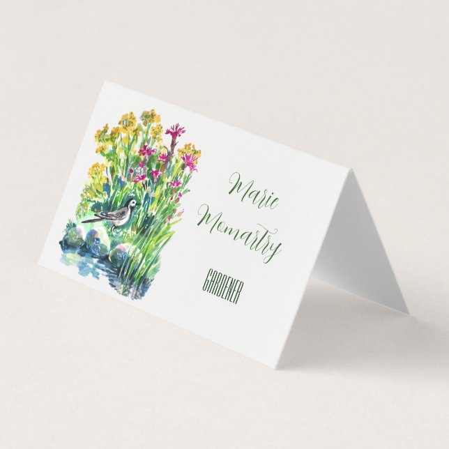 Carte De Visite Fleurs sauvages et un pied (Devant)