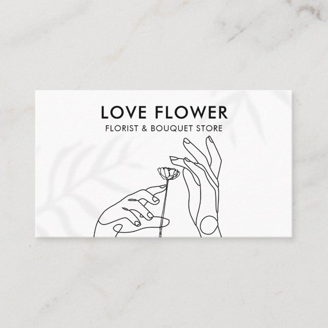 Carte De Visite Fleurs Simples Mains Herboristerie Florale Apothic (Devant)