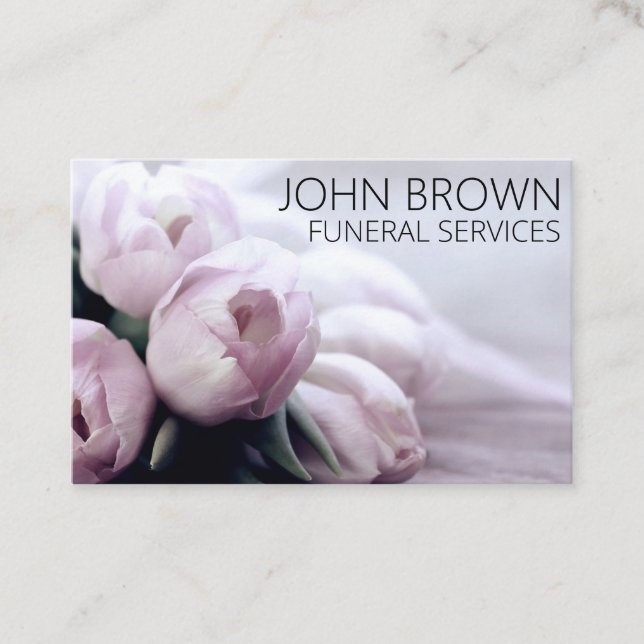 Carte De Visite "Fleurs solennelles" personnalisées (Royaume-Uni/E (Devant)