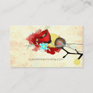 Carte De Visite Fleurs uniques aquarelle faites main