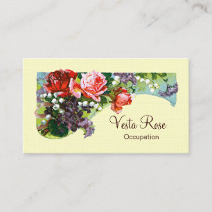 Carte De Visite Fleurs victoriennes ~ PAPIER LINGE / CHANGER DE CO
