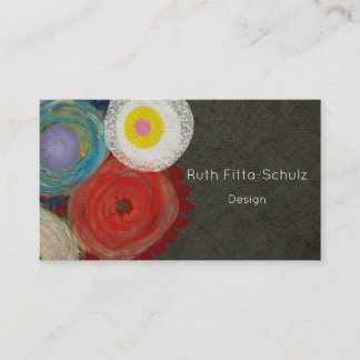 Carte De Visite Fleurs vintages écaillées florissantes