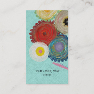Carte De Visite Fleurs vintages florissantes