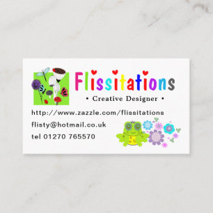 Carte De Visite Flissitations Zazzle Store