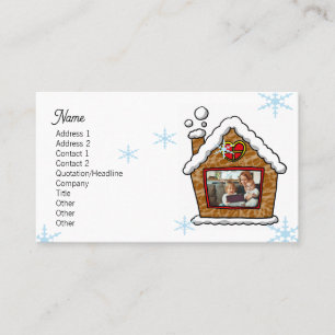 Carte De Visite Flocons de neige de maison en pain d'épices person