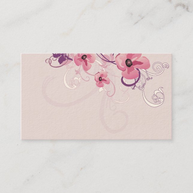 Carte de visite floral (Devant)