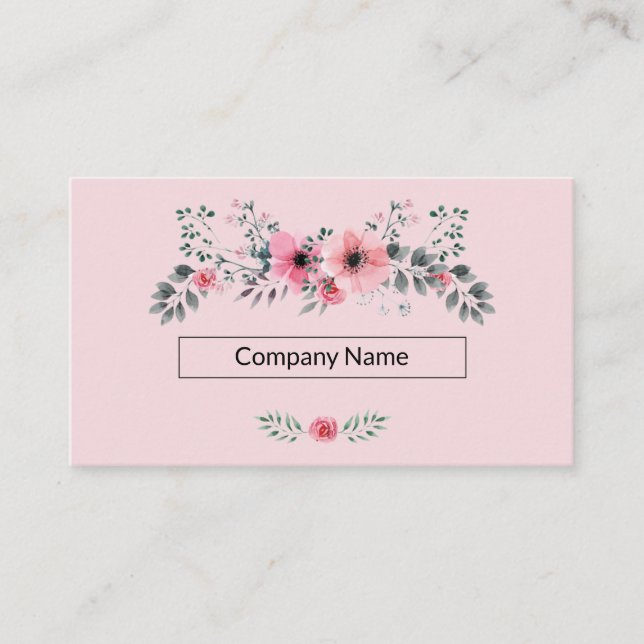 Carte de visite floral (Devant)