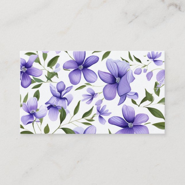 Carte De Visite Floral (Devant)