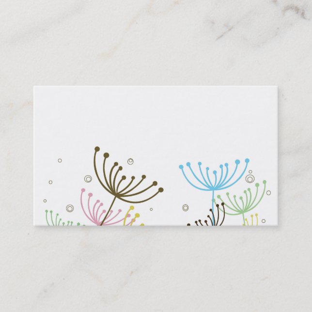 Carte de visite floral (Devant)