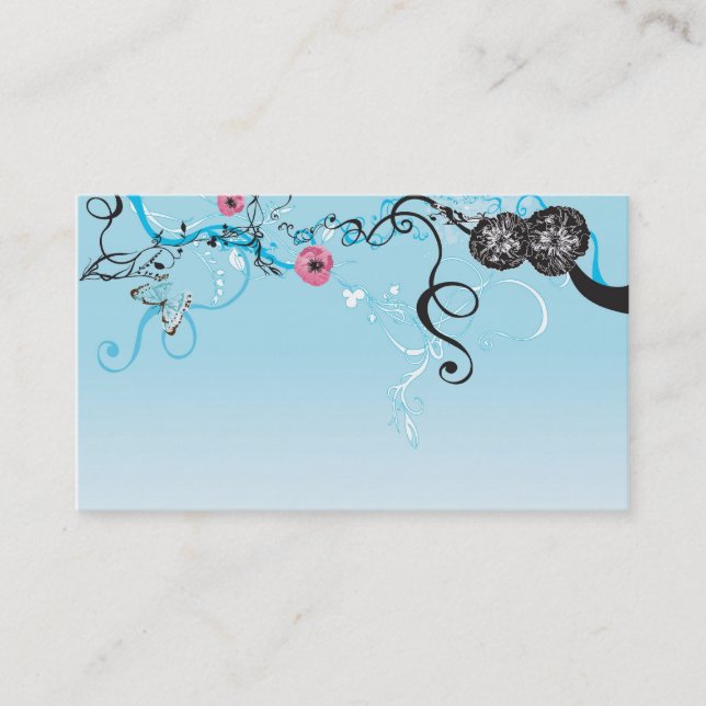 Carte de visite floral (Devant)