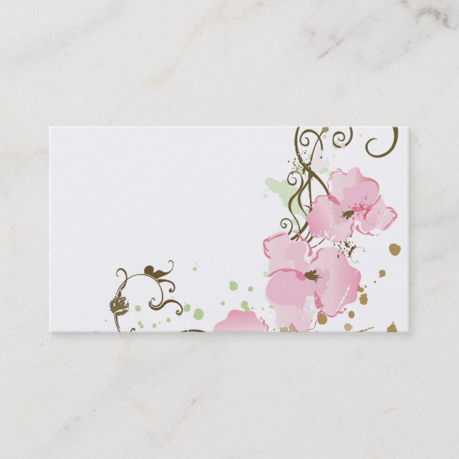 Carte de visite floral (Devant)