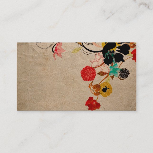 Carte de visite floral (Devant)