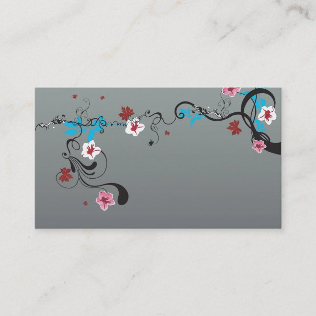 Carte de visite floral (Devant)