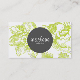 carte de visite floral