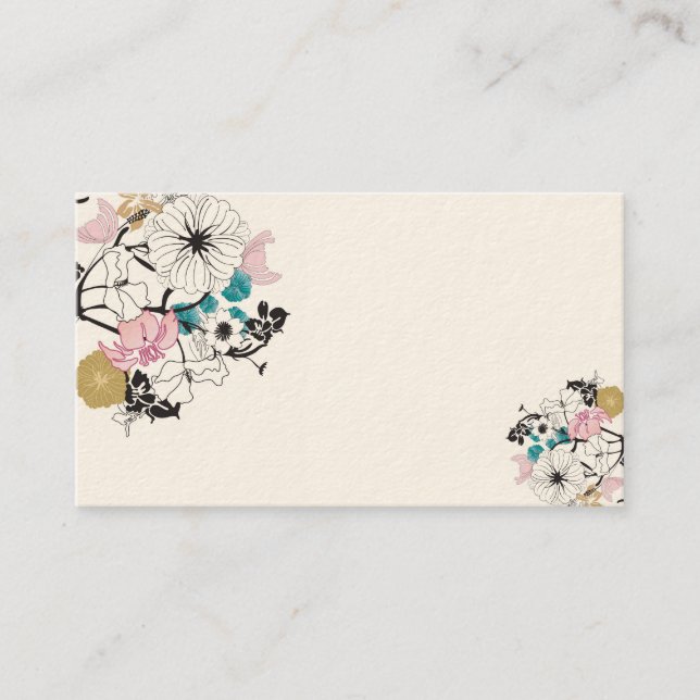 Carte de visite floral (Devant)