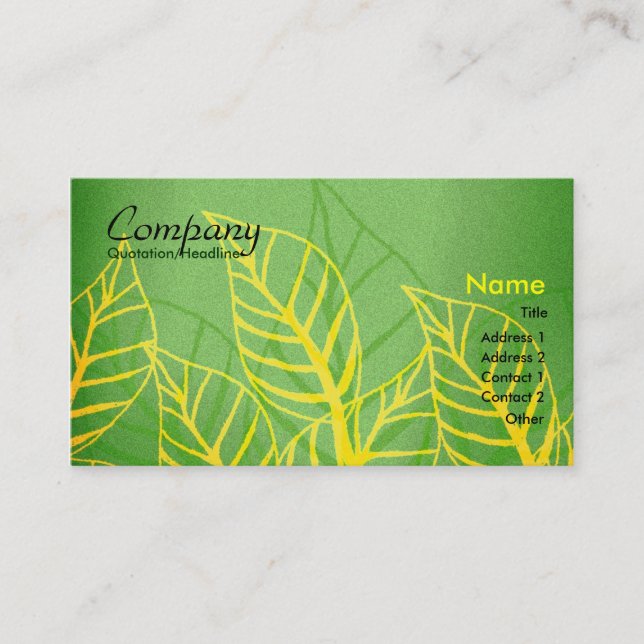 Carte de visite floral (Devant)
