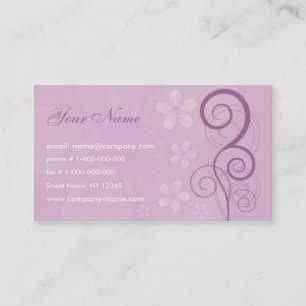 Carte De Visite Floral