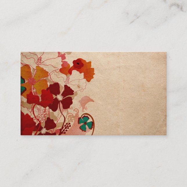 Carte de visite floral (Devant)