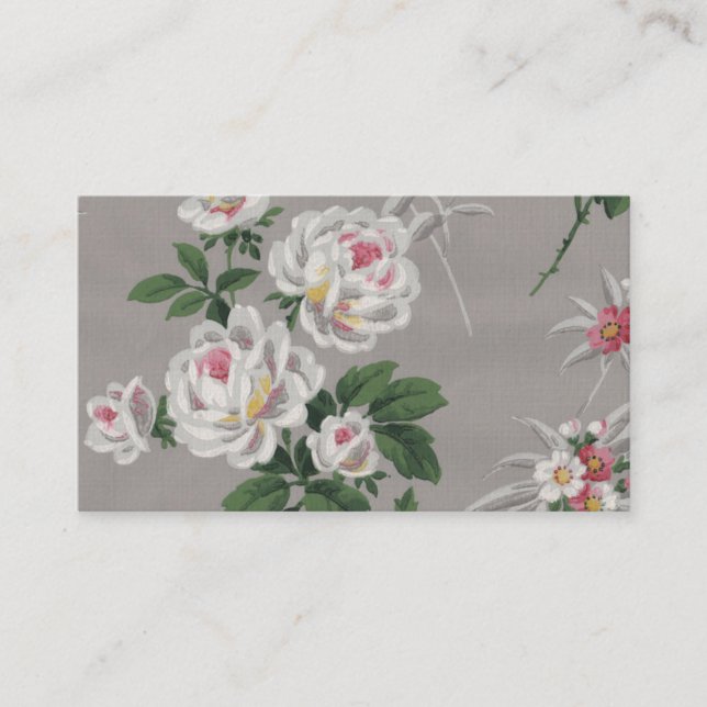 Carte de visite floral (Devant)