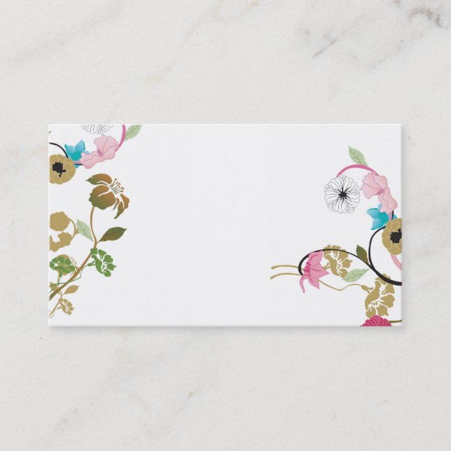 Carte de visite floral (Devant)