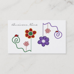 Carte de visite floral à la mode