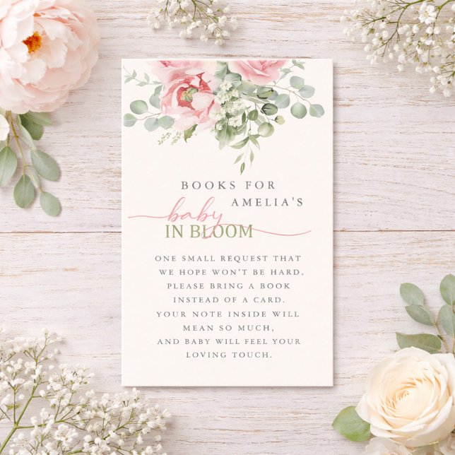 Carte De Visite Floral Baby in Bloom Books for Baby Card (Floral Baby in Bloom Books for Baby Card)
