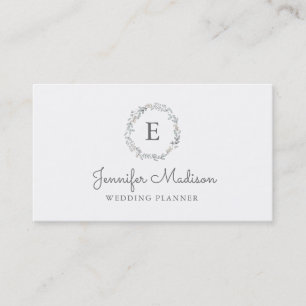 Carte De Visite Floral blanc