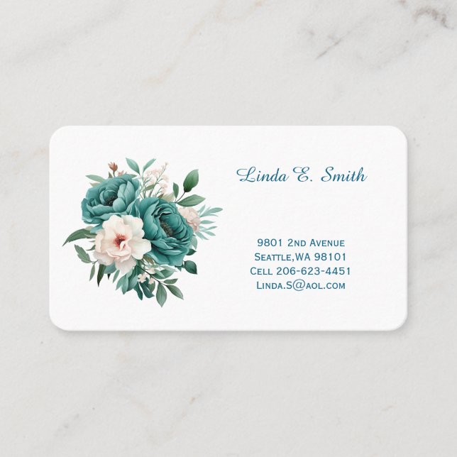 Carte de visite Floral Classique (Devant)