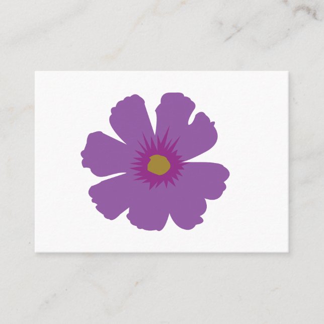 Carte De Visite Floral de fleurs violettes (Devant)