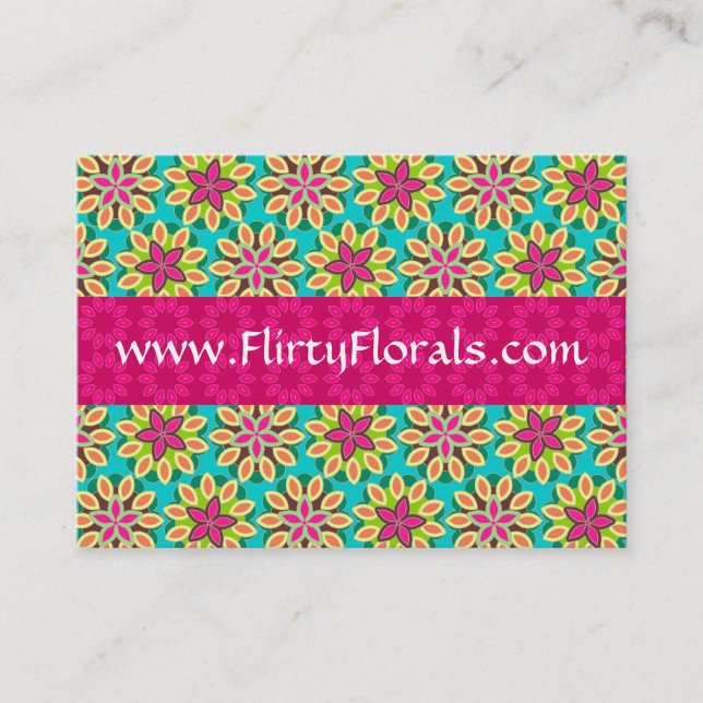 Carte de visite floral de motif (Devant)