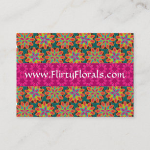 Carte de visite floral de motif