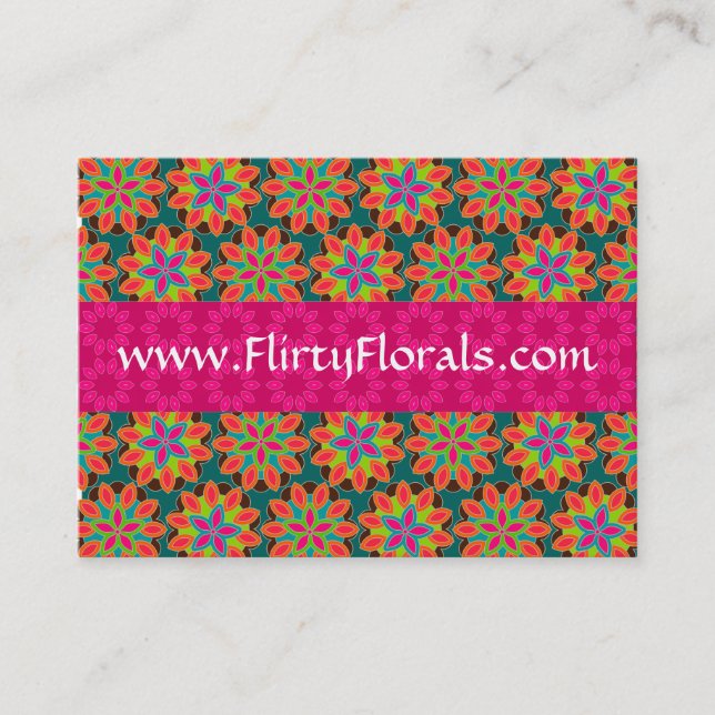 Carte de visite floral de motif (Devant)