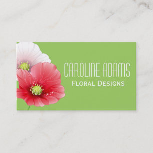 Carte De Visite Floral de Pretty Poppies