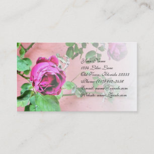 Carte de visite floral de rose d'Irlandais