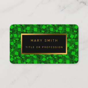 Carte De Visite Floral de trèfle à quatre feuilles moderne