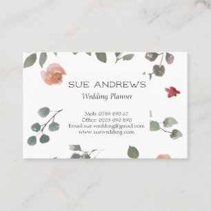 Carte de visite floral de wedding planner