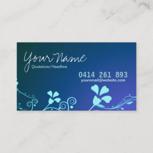 Carte de visite floral décontracté