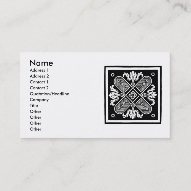Carte de visite Floral Design (Devant)