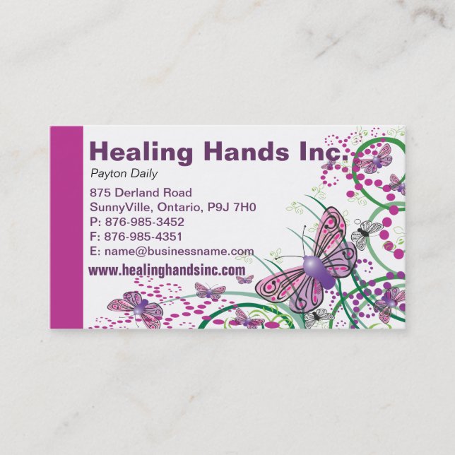 Carte de visite floral Design-1 (Devant)