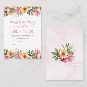 Carte De Visite Floral Devinez combien de bonbons dans la Jar Game
