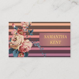 Carte De Visite Floral doux moderne professionnel
