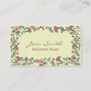 Carte de visite floral élégant de wedding planner