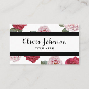 Carte de visite floral élégant professionnel fai