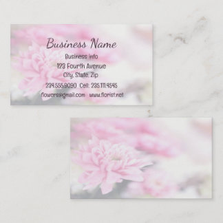 Carte De Visite Floral Fleur Rose Personnalisé