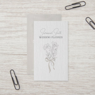 carte de visite floral fumé