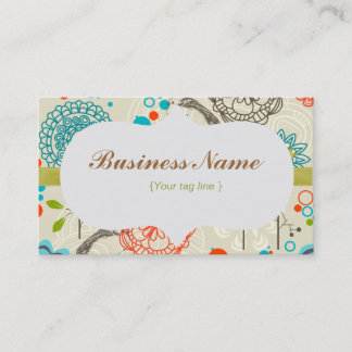 Carte de visite floral funky